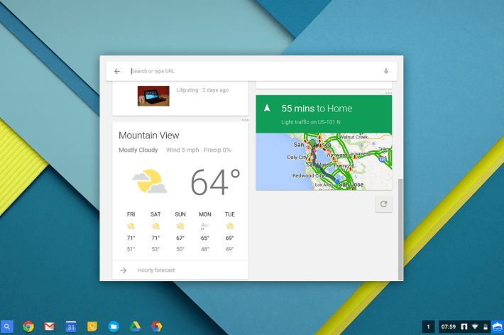 Interface du ChromeBook, inspiration Android
Source : AndroidAuthority