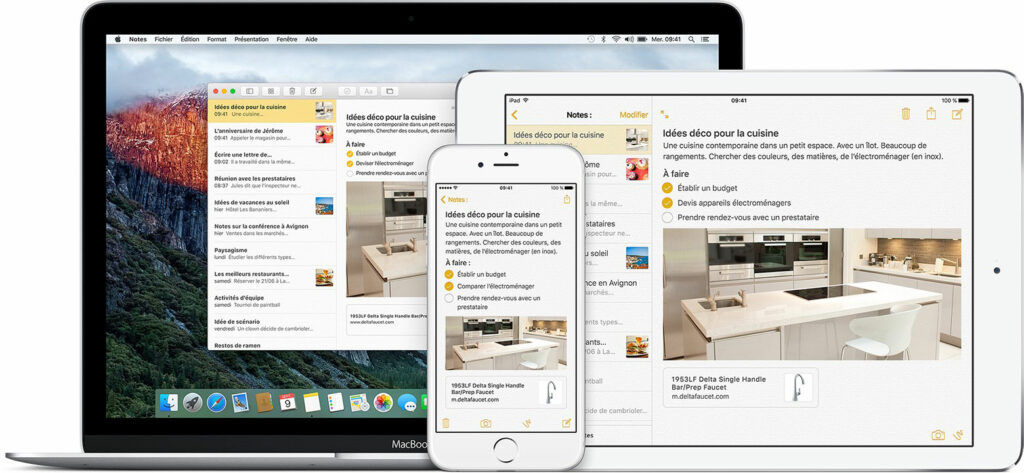 Fonctionnalité Handoff sur OS X et iOS
Source : Apple